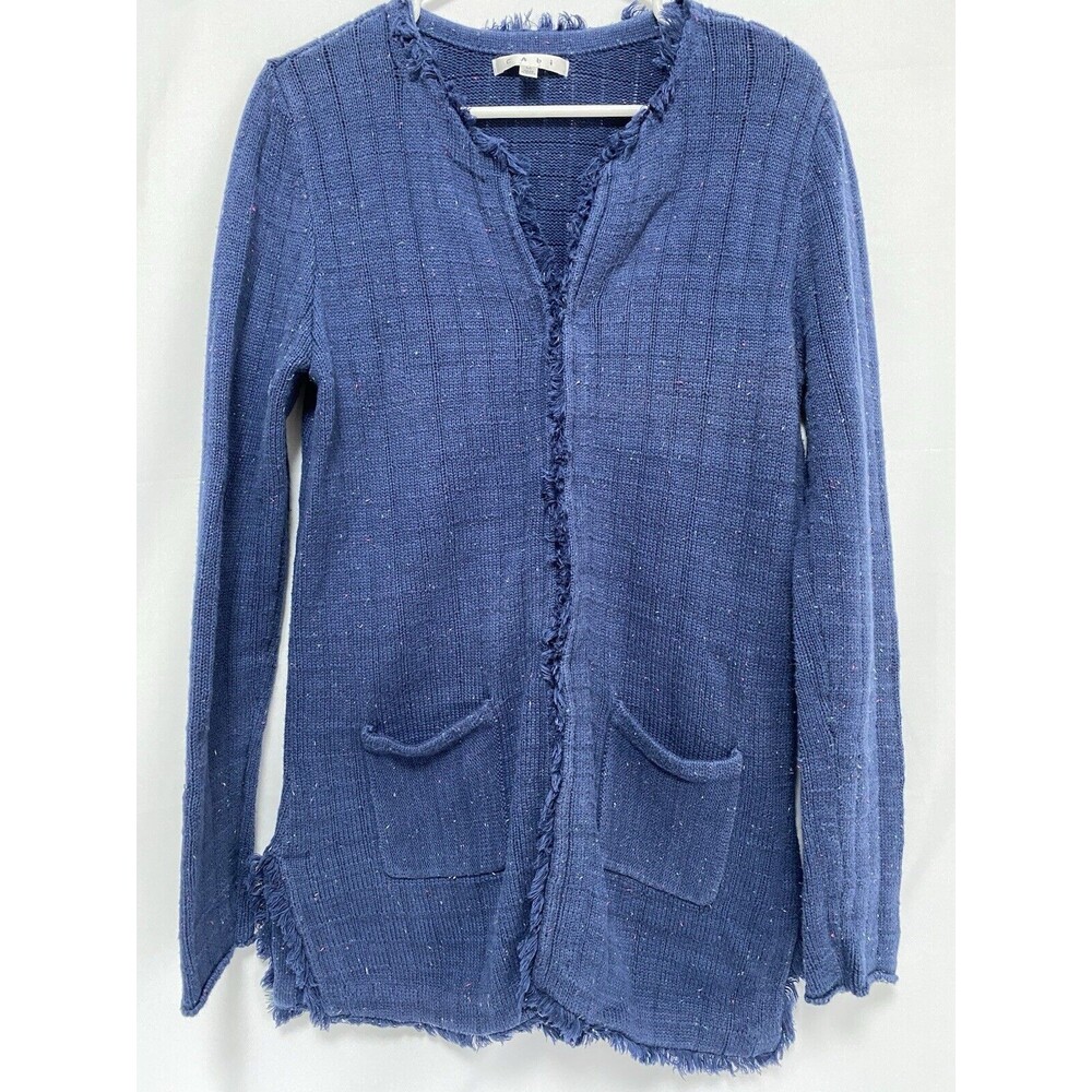 Cabi Duchess Cardigan Sweater Women’s M Navy‎ Blue Confetti